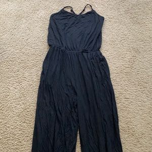 NWT TALL FRIENDLY black cotton jumpsuit